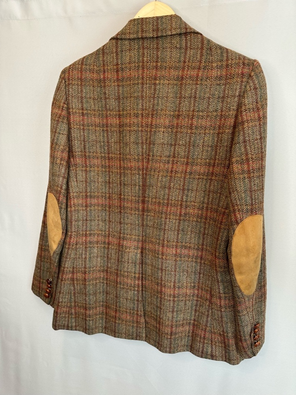 Evan Picone Women Size L Plaid Notch-Lapel Blazer 60% Wool 40% Silk Preppy VTG - Picture 2 of 9